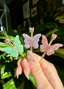 crystal butterfly smoke ring ♡ *handmade for you*