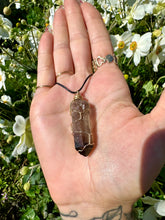 Load image into Gallery viewer, smoky quartz necklace on cord