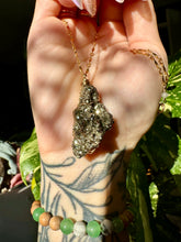 Load image into Gallery viewer, ♡*one of one*♡ raw pyrite nug necklace in gold ***