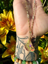 Load image into Gallery viewer, 🌈♡one of one♡ iridescent raw opal necklace 14k gold