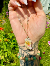 Load image into Gallery viewer, ♡one of one♡ iridescent raw opal necklace - 14k gold