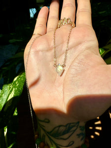 lil moonstone necklace- silver or gold