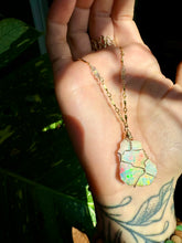 Load image into Gallery viewer, ♡one of one♡ iridescent raw opal necklace 14k gold