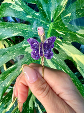Load image into Gallery viewer, crystal butterfly smoke ring ♡ *handmade for you*