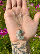 Load image into Gallery viewer, *one of one* agate quartz moon necklaceㅤ ♡ㅤ 14k gold fill