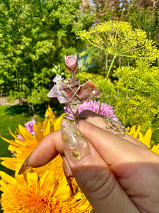 *one of one*♡ 14k gold red chalcedony bat smoke ring