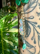 Load image into Gallery viewer, *one of one* jade butterfly raw opal decor dangle