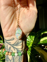 Load image into Gallery viewer, ♡one of one♡ iridescent raw opal necklace in 14k gold ***