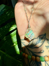 Load image into Gallery viewer, ♡one of one♡ iridescent raw opal necklace sterling silver