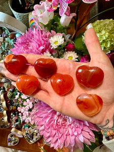 carnelian crystal heart