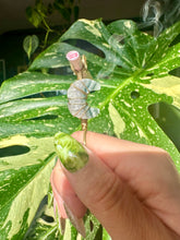 Load image into Gallery viewer, little quartz crystal moon  ☾ smoke ring ♡             *handmade for you* ♡