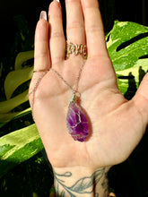 Load image into Gallery viewer, ♡one of one♡ raw amethyst necklace sterling silver