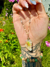 Load image into Gallery viewer, ♡one of one♡ iridescent raw opal necklace - 14k gold