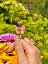 Load image into Gallery viewer, *one of one*♡ 14k gold pink lace agate butterfly smoke ring