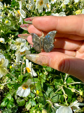 Load image into Gallery viewer, lil crystal butterfly necklace on cord