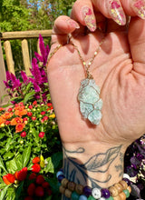 Load image into Gallery viewer, *one of one* raw aquamarine necklace gold