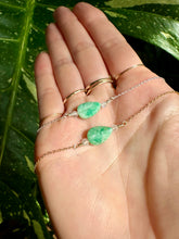 Load image into Gallery viewer, jade leaf &amp; moonstone necklace - made for you in sterling silver or gold