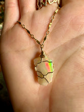 Load image into Gallery viewer, NEW ♡one of one♡ raw opal necklace gold 🌈