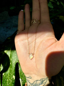 lil moonstone necklace- silver or gold