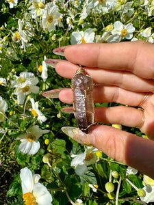 smoky quartz necklace on cord
