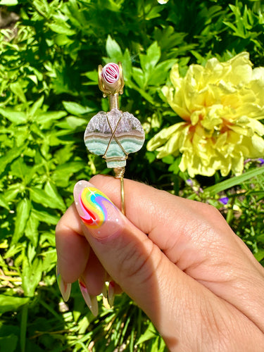 crystal mushroom smoke ring ♡•  *pre-order*