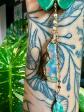 Load image into Gallery viewer, *one of one* jade butterfly raw opal decor dangle