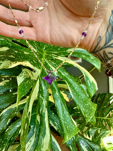 amethyst sparkle necklace