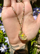 Load image into Gallery viewer, 🌈♡one of one♡ iridescent raw opal necklace 14k gold