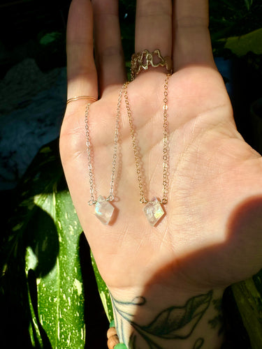 lil moonstone necklace- silver or gold