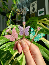 Load image into Gallery viewer, crystal butterfly smoke ring ♡ *handmade for you*
