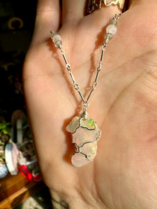 NEW ♡one of one♡ raw opal necklace sterling silver