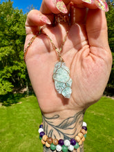 Load image into Gallery viewer, *one of one* raw aquamarine necklace gold