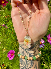 Load image into Gallery viewer, ♡one of one♡ iridescent raw opal necklace - 14k gold