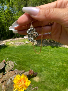 little raw pyrite nug necklace