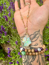 Load image into Gallery viewer, ♡*one of one*♡ raw opal gold necklace 🌈