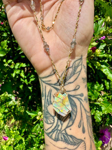 ♡*one of one*♡ raw opal necklace 14k gold