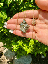 Load image into Gallery viewer, little raw pyrite nug necklace