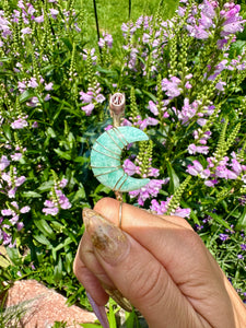 ♡*one of one*♡ 14k gold amazonite moon smoke ring