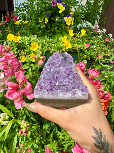 raw amethyst 💜 standing formation
