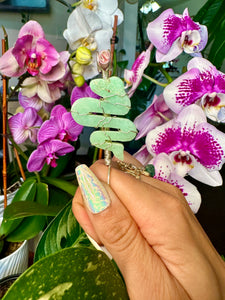 ♡*one of one*♡ sterling silver chrysoprase snake smoke ring