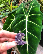 Load image into Gallery viewer, custom amethyst druzy moon necklace