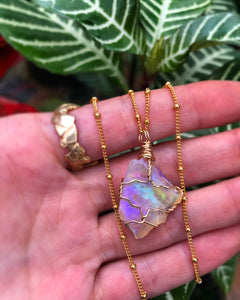 custom raw opal necklace