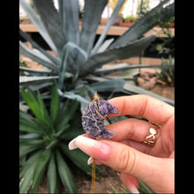 Load image into Gallery viewer, custom amethyst druzy moon necklace