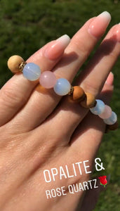 rose quartz & opalite bracelet