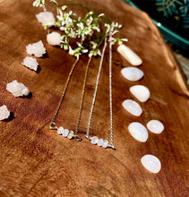 Load image into Gallery viewer, rainbow moonstone mini bar necklace
