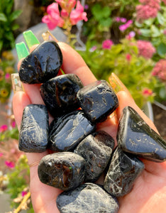 black tourmaline tumbled crystal