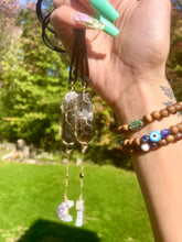 Load image into Gallery viewer, smoky quartz moon protection dangle