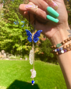sodalite butterfly moon protection dangle
