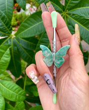 Load image into Gallery viewer, jade crystal butterfly dabber