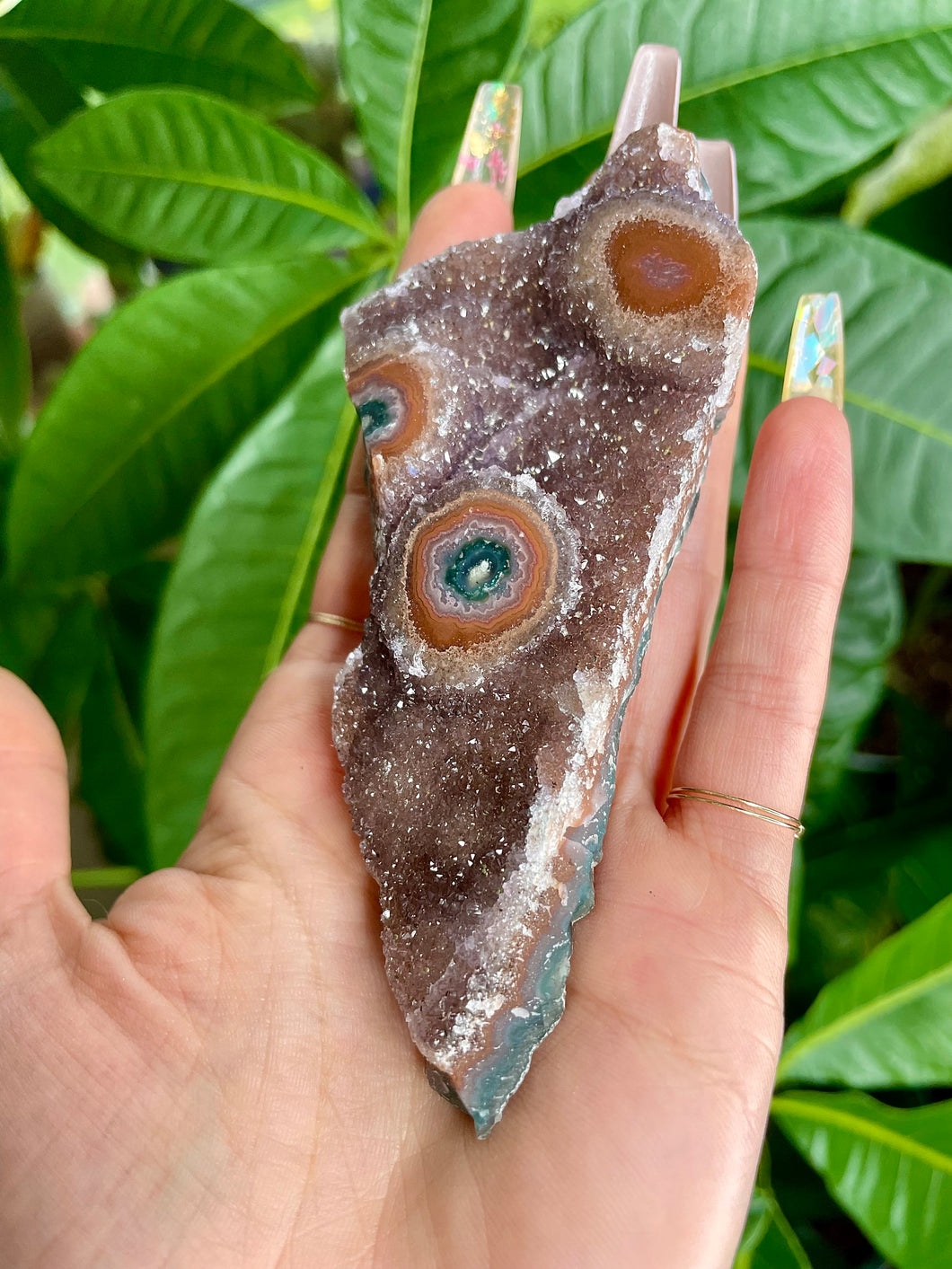 raw galaxy quartz triple stalactite